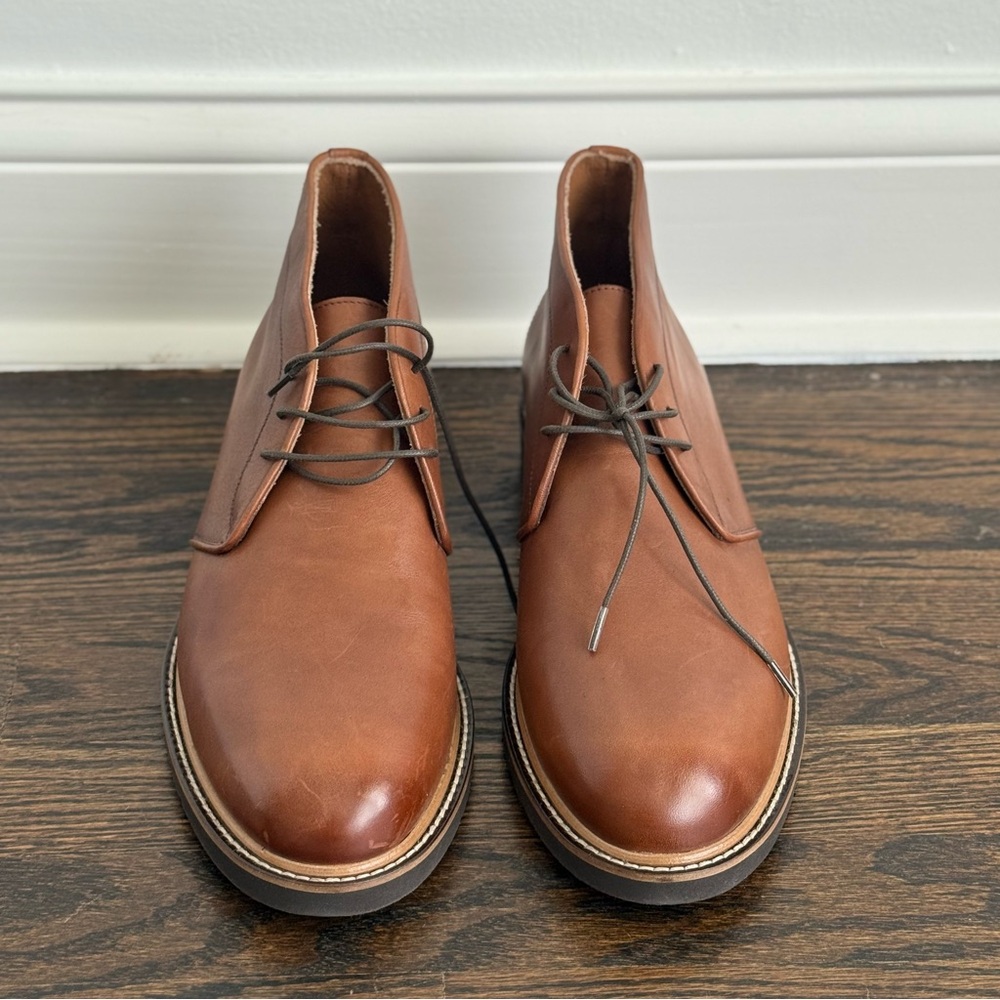 Men's Brown Leather Boots (Made in Italy)